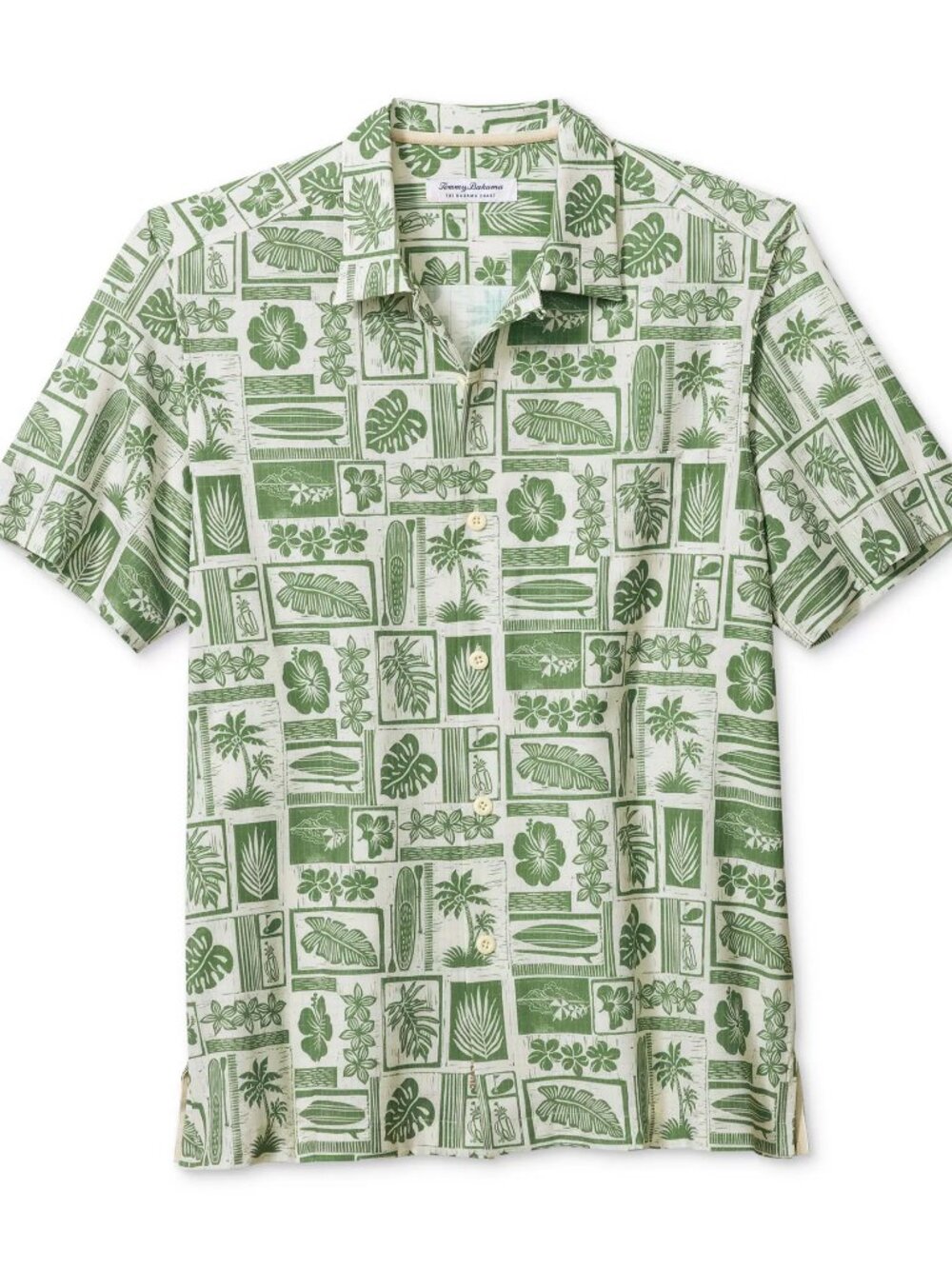 Tommy Bahama Men's Bahama Coast Island Stamp Short Sleeve Shirt XL